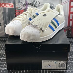ADIDAS ROLLING LINKS SUPERSTAR Chalk White LEATHER Spikeless Golf Men’s 13